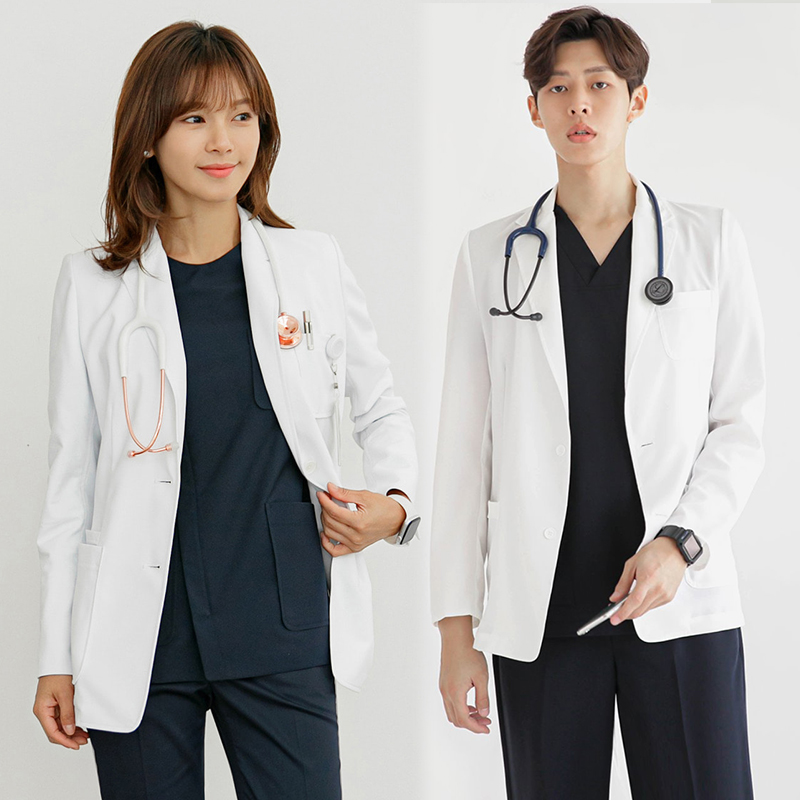 Medical Lab Years - معطف مختبر للجنسين بأكمام طويلة، سترة