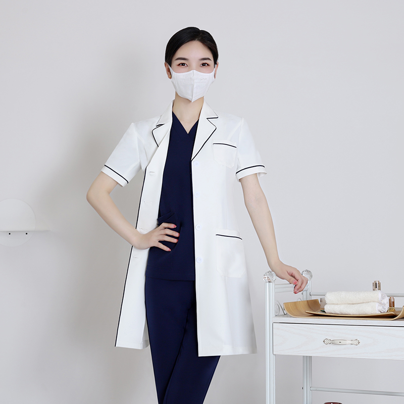 معطف مختبر أبيض بأكمام قصيرة،  - مراجعة Medical Lab Years وسعره