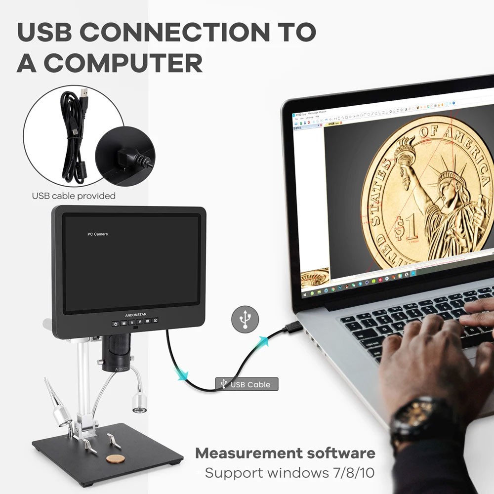 مجهر رقمي ثلاثي العدسات GOOD A - مراجعة Digital Microscope وسعره