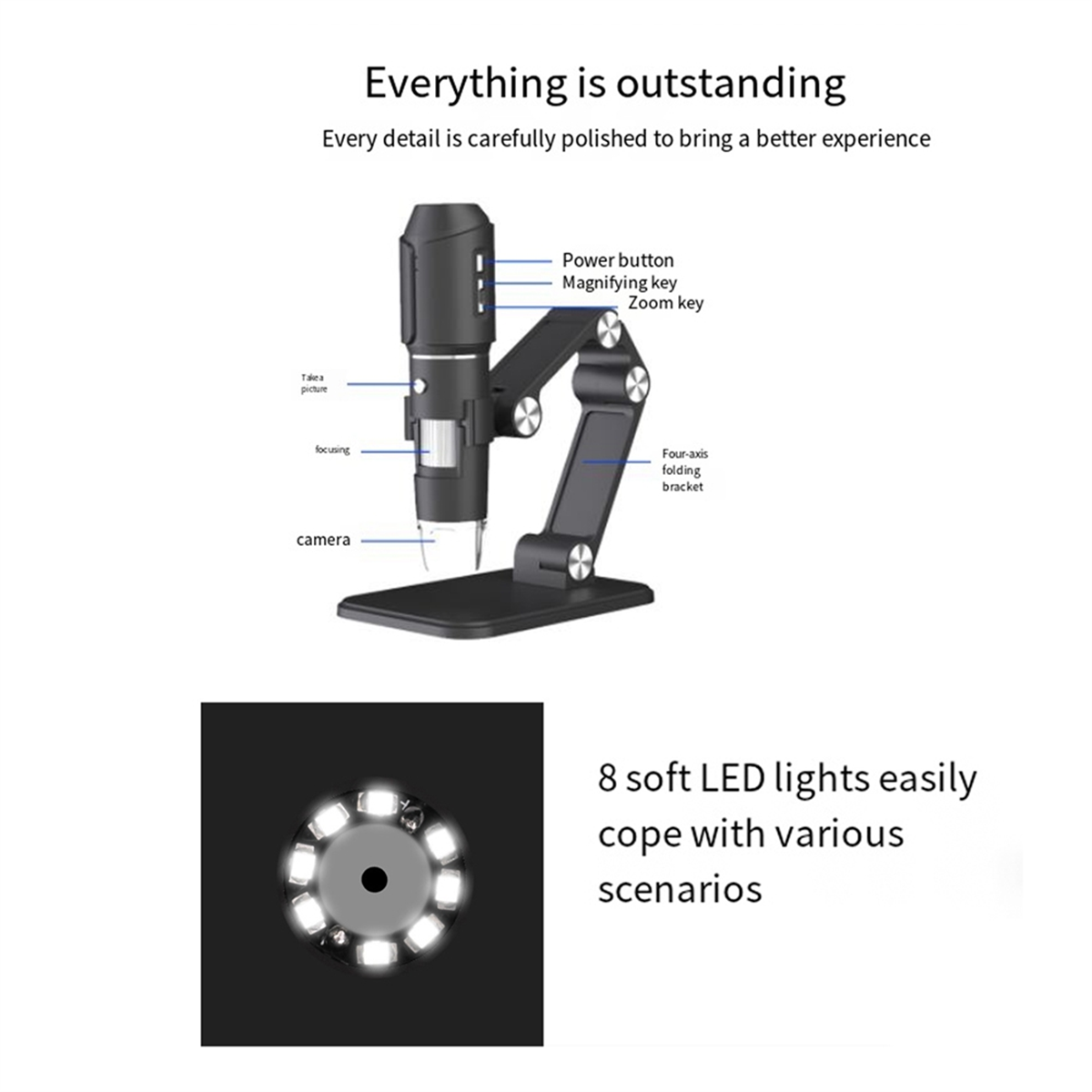 مجهر لاسلكي A06K، مجهر واي فاي - مراجعة Digital Microscope وسعره